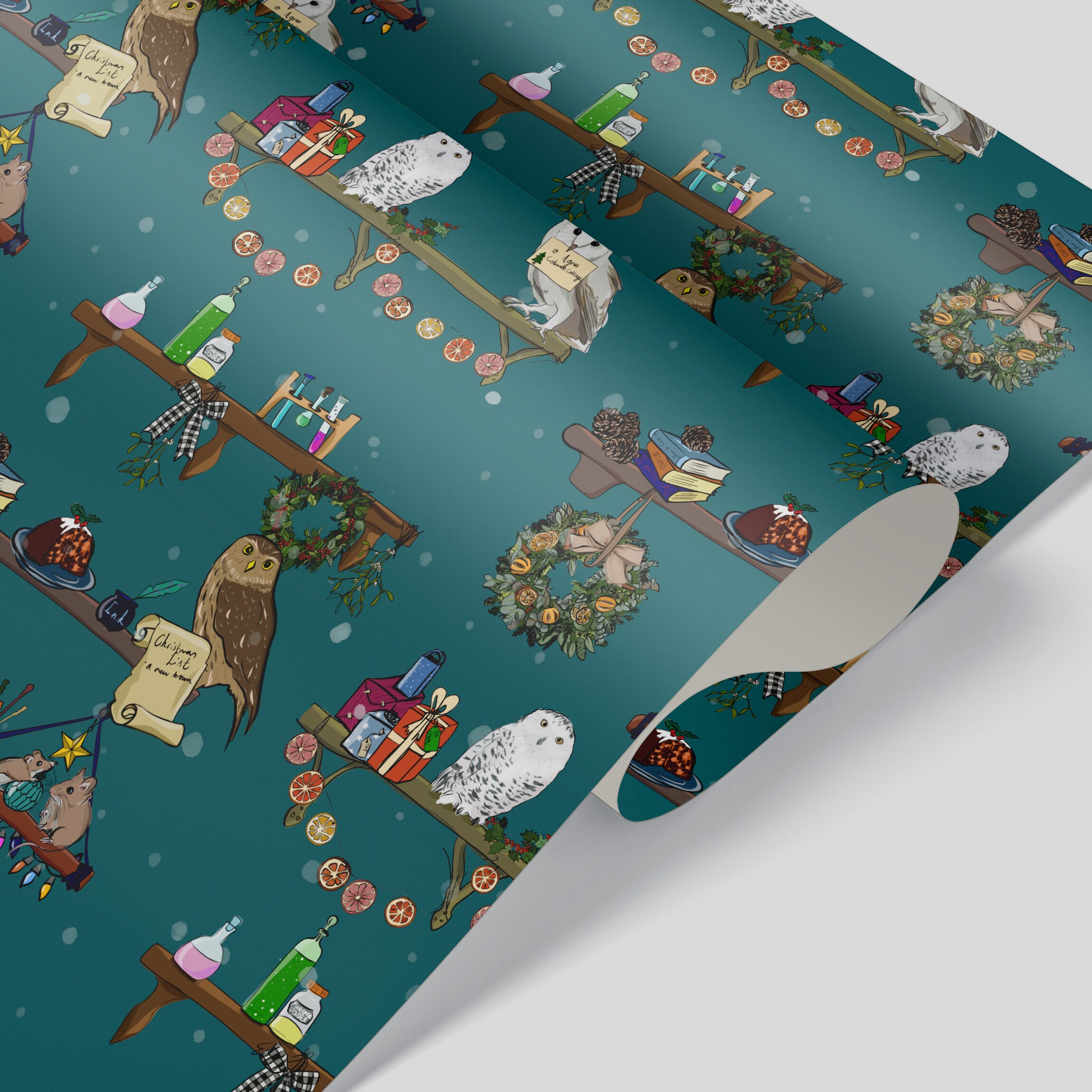 Christmas Harry Potter Inspired Wizarding World Wrapping Paper - Quarrys  Edge